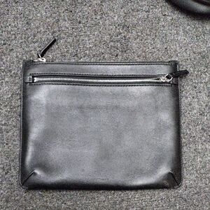 Theory  "Halyan" Black Leather Clutch